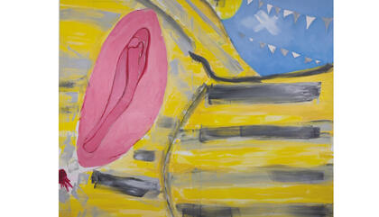 Steven Fridman Landscape, 2017. Acrylic on canvas. 78.74 x 78.74 inches.