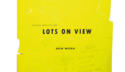 Ryan Brown Lots on View, 2017. Acrylic and graphite on paper over mdf. 84 x 65 inches.