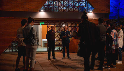 Bienvenida de los directores Ticio Escobar y Osvaldo Salerno.